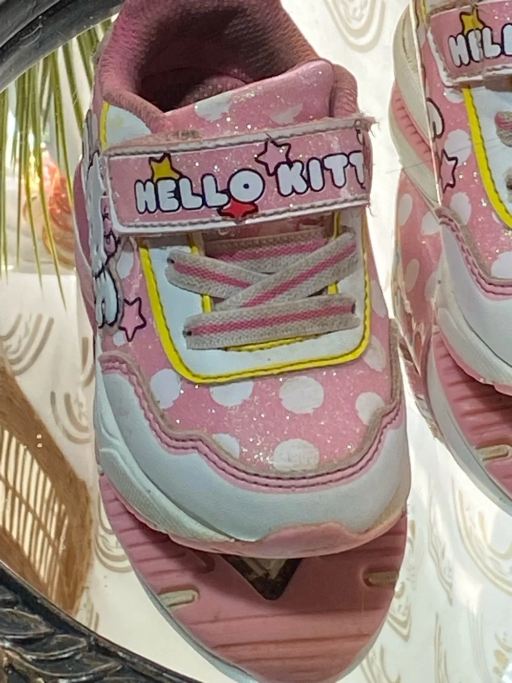 Hello Kitty Pink and White Kids Light-Up Sneakers